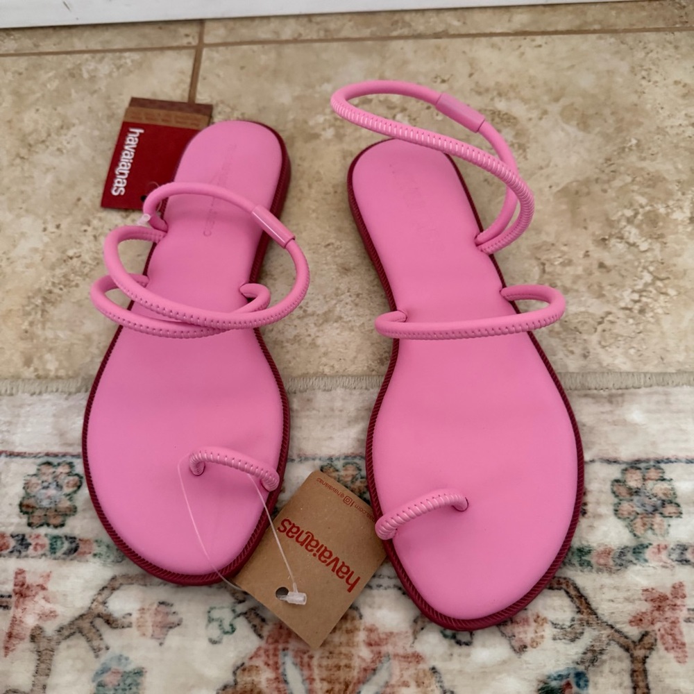 New havaianas Una Pitanga Sandal pink size 8 - Picture 3 of 8
